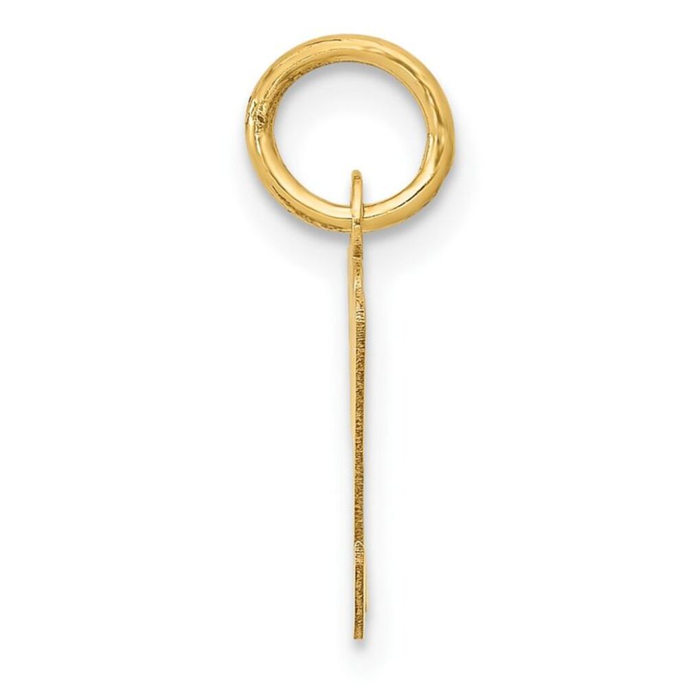 10k Yellow Gold Small Script Initial M Charm - image 2